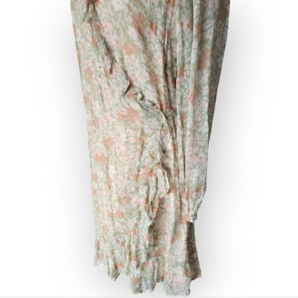 Esqualo Floral Ruffle Wrap Dress NWT Sz 6 - Picture 2 of 10